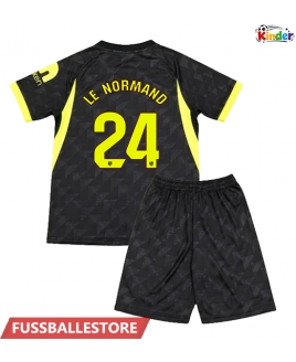 Günstige Atletico Madrid Robin Le Normand #24 Auswärts Trikotsatzt Kinder 2026-27 Kurzarm (+ Kurze Hosen)